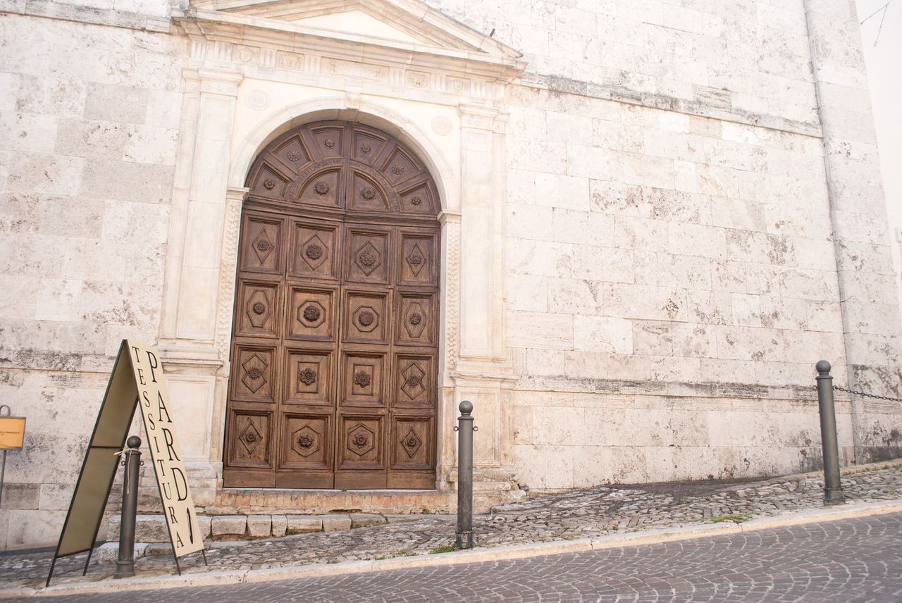 Door to the Museo Civico di San Francesco in Montefalco