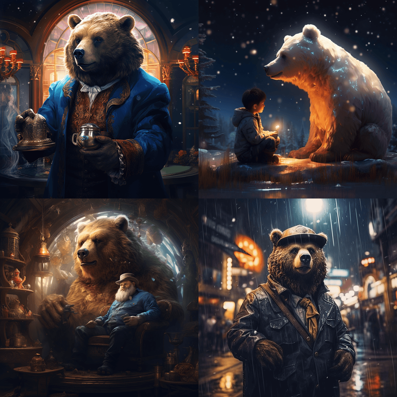 Midjourney result for ring bear