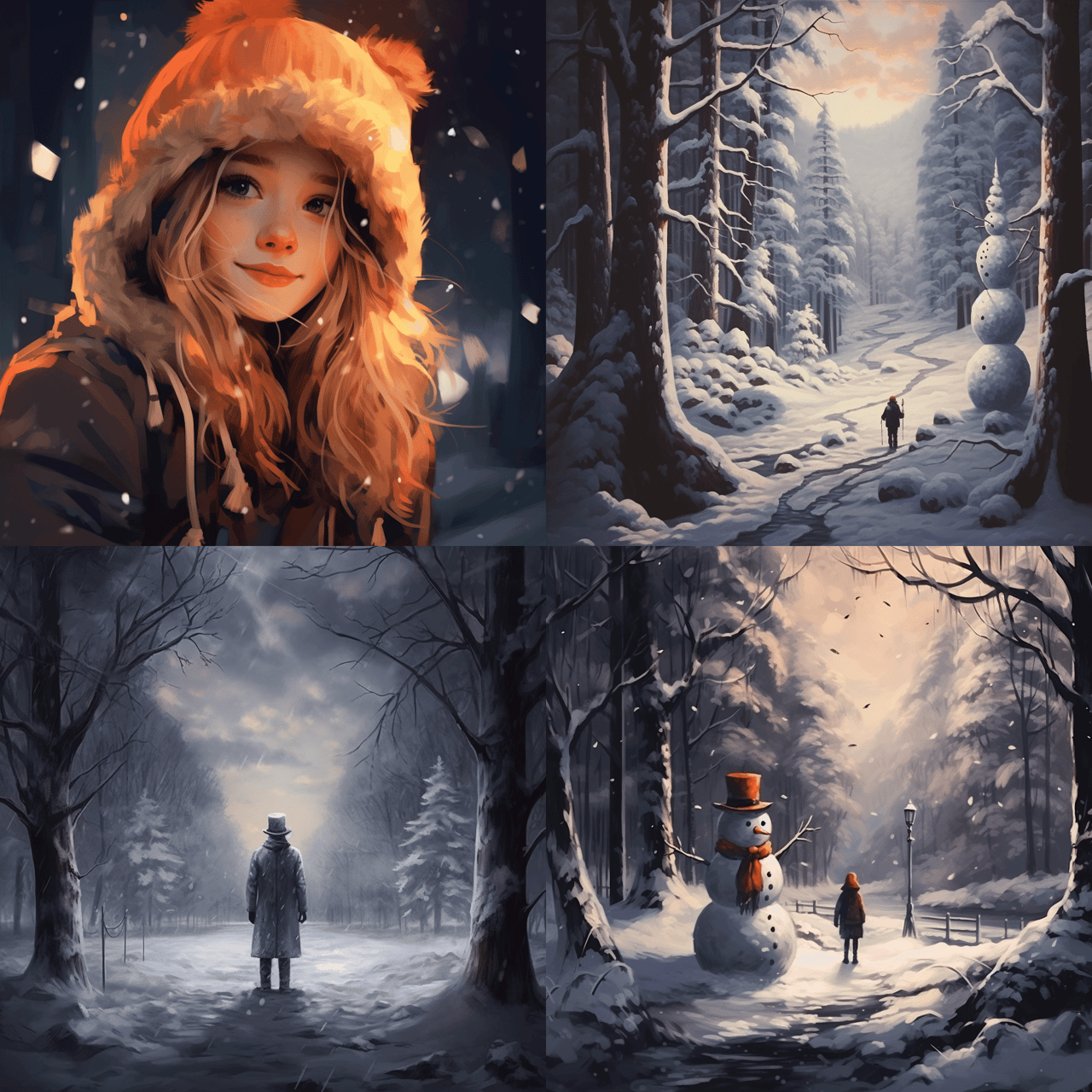 Midjourney result for snowman emoji