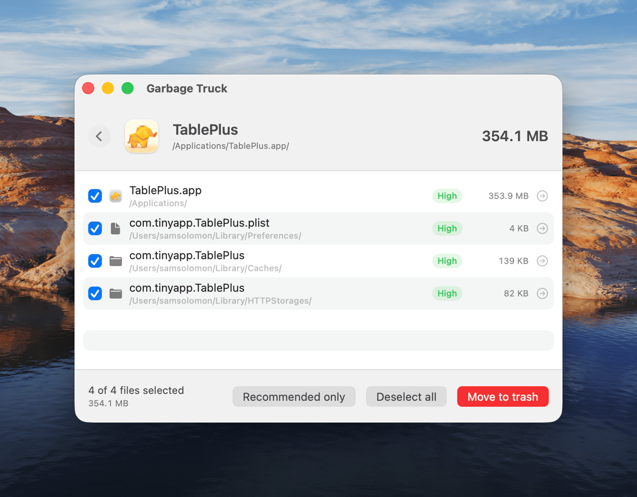 Garbage Truck App UI Detail