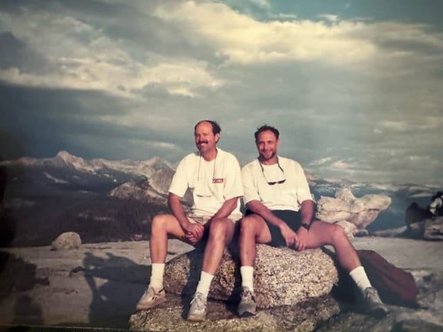 My dad (right) and his long-time friend Louis Chittenden (left) on top of Sentinel Dome.