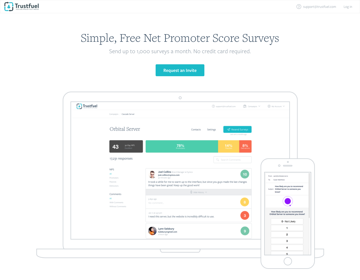 Trustfuel Free Net Promoter Score Software