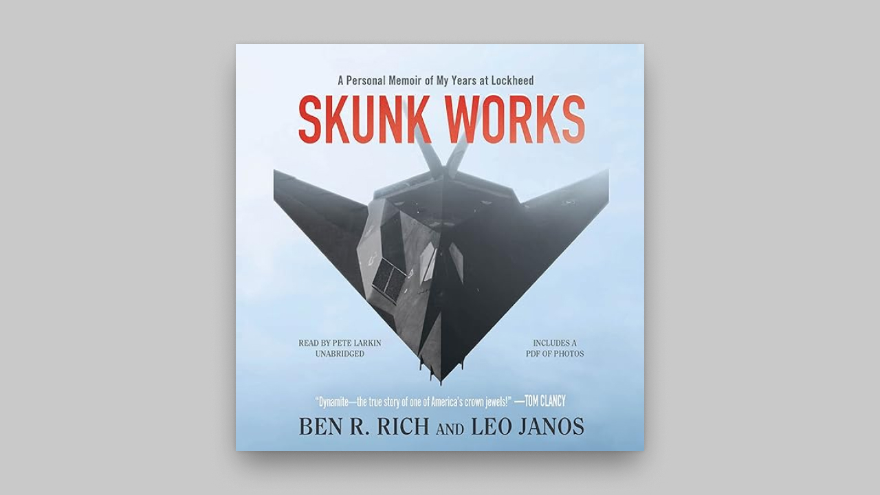 Cover of "Skunk Works: A Personal Memoir of My Years at Lockheed" by Ben R. Rich and Leo Janos, featuring an F-117 stealth aircraft