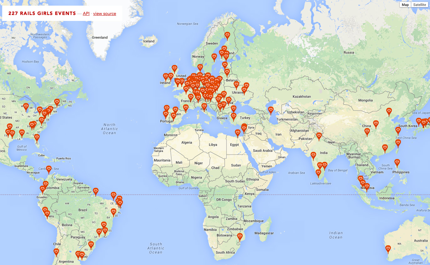 Rails Girls Map