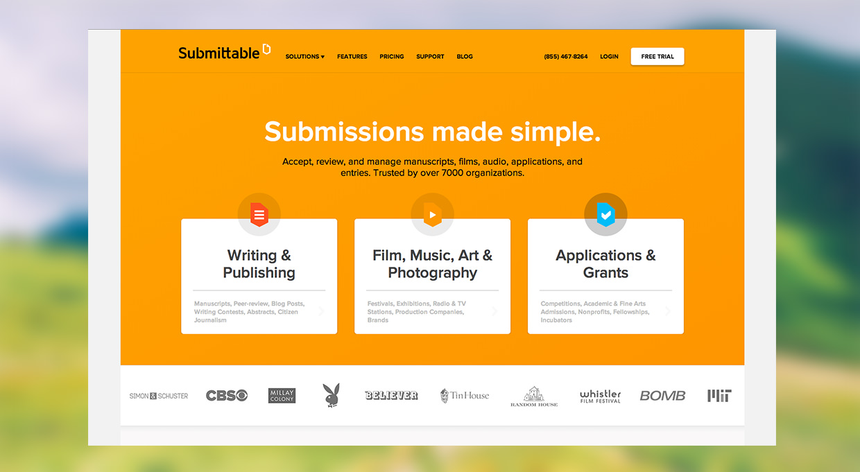 Submittable Homepage