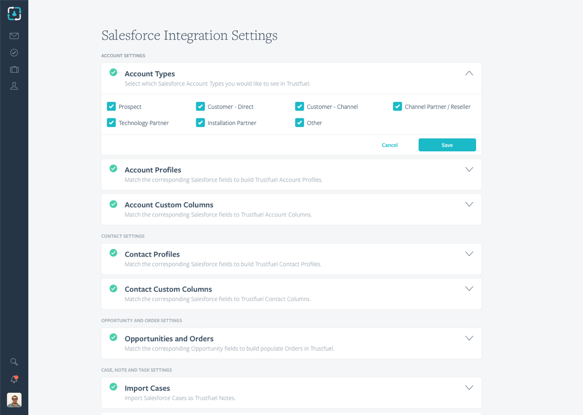 Select Account Types